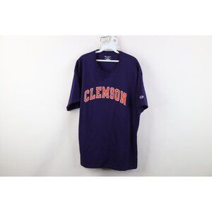Vintage Y2K Champion Mens XL Spell Out Clemson University Short Sleeve T-Shirt